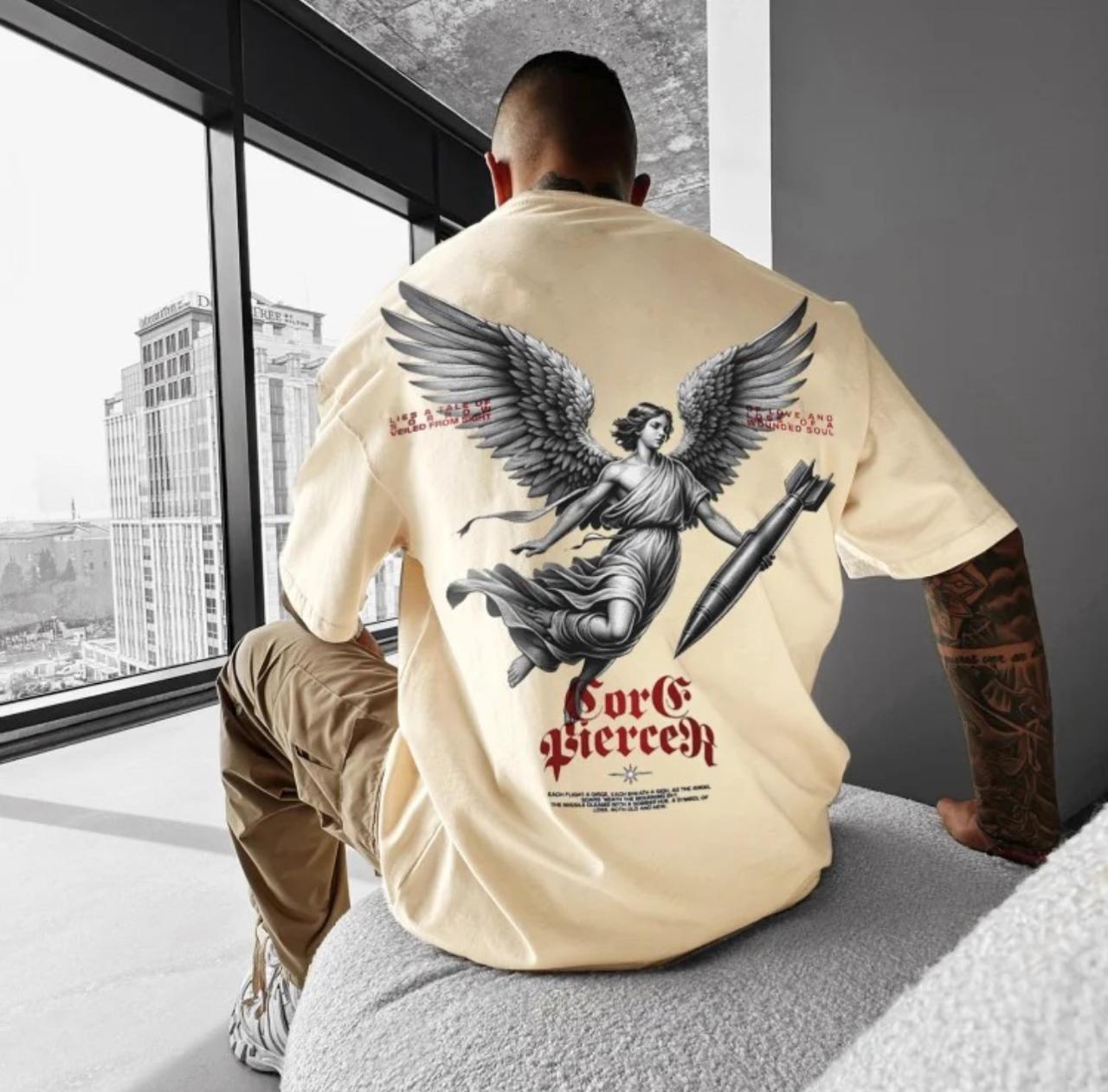 Camiseta Oversized Anjo Off White