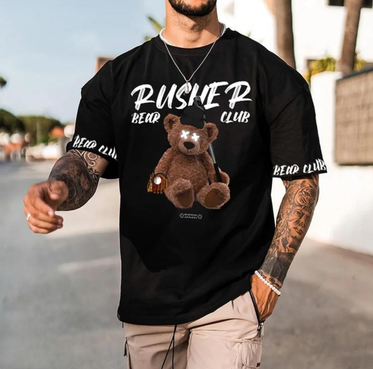 Camiseta Oversized Bear Preta