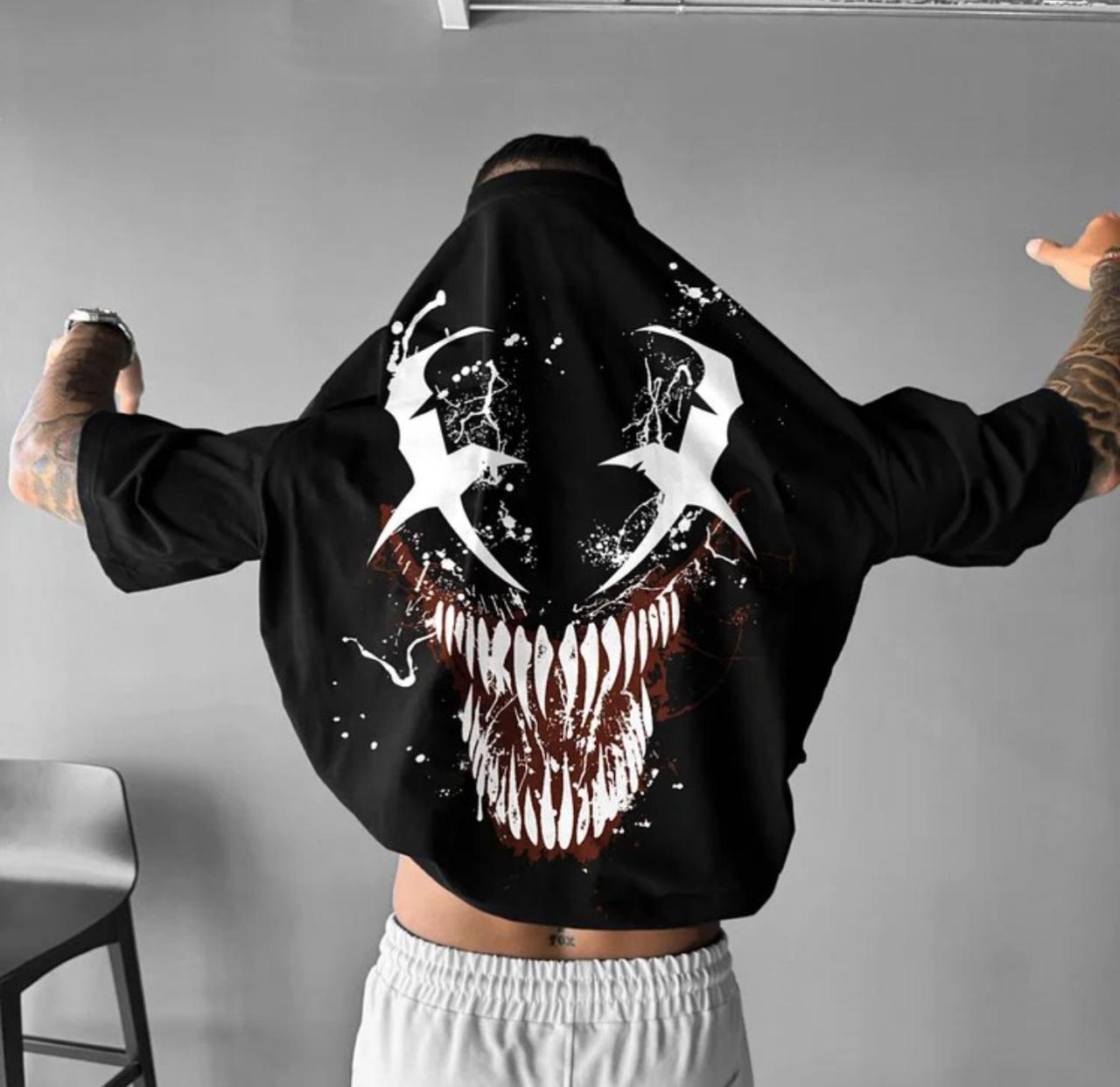 Camiseta Oversized Smile Preta