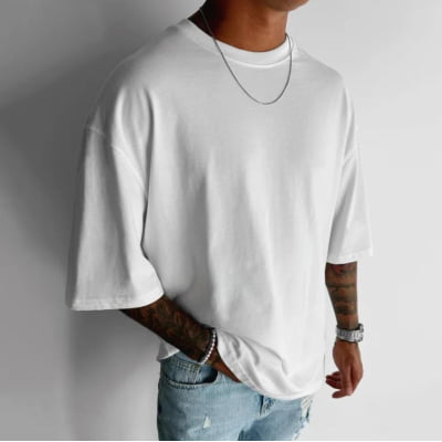 Camiseta Oversized Fênix Branca