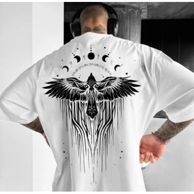 Camiseta Oversized Fênix Branca