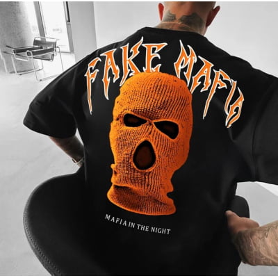 Camiseta Oversized Balaclava Preta