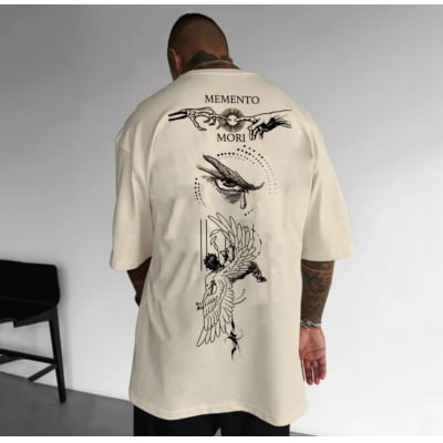 Camiseta Oversized Memento Mori Off White