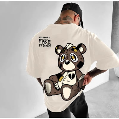 Camiseta Oversized Fake Off White